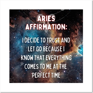 Aries zodiac signs quote - Aries Affirmations Posters and Art